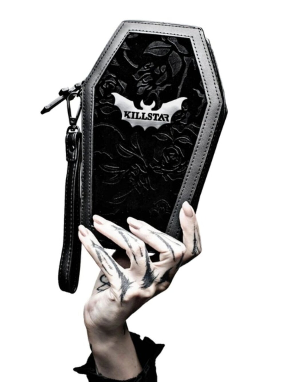 Killstar ✦ Vampire’s Kiss Coffin Wallet ✦ Velvet Vegan-Leather Gothic Luxury NWT - Picture 3 of 7